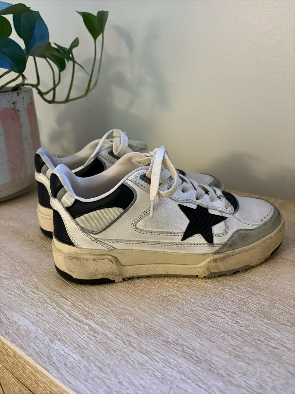 Golden Goose Sneakers in White and Tan